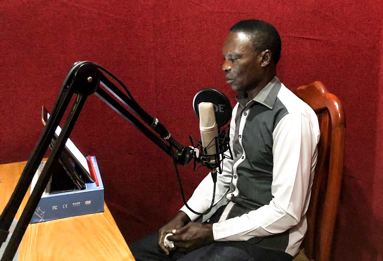 Recording the Bible.