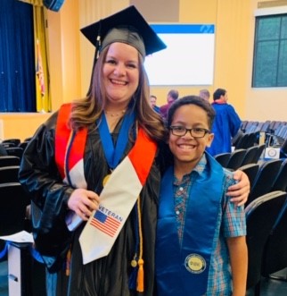 Gwendolyn McKay, owner of the Chocolate Tour of Scottsdale, with her son.