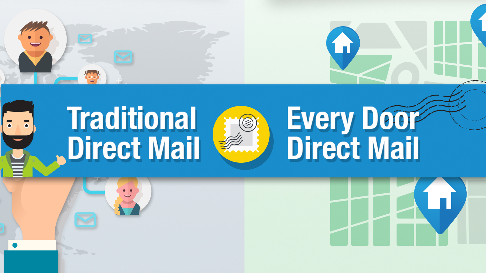 Direct mail types infographic