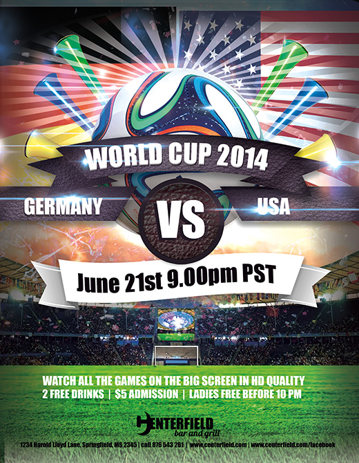 world cup 2014 free flyer templates