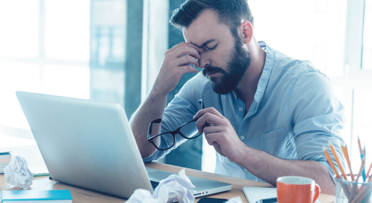 A business owner finding negative reviews.