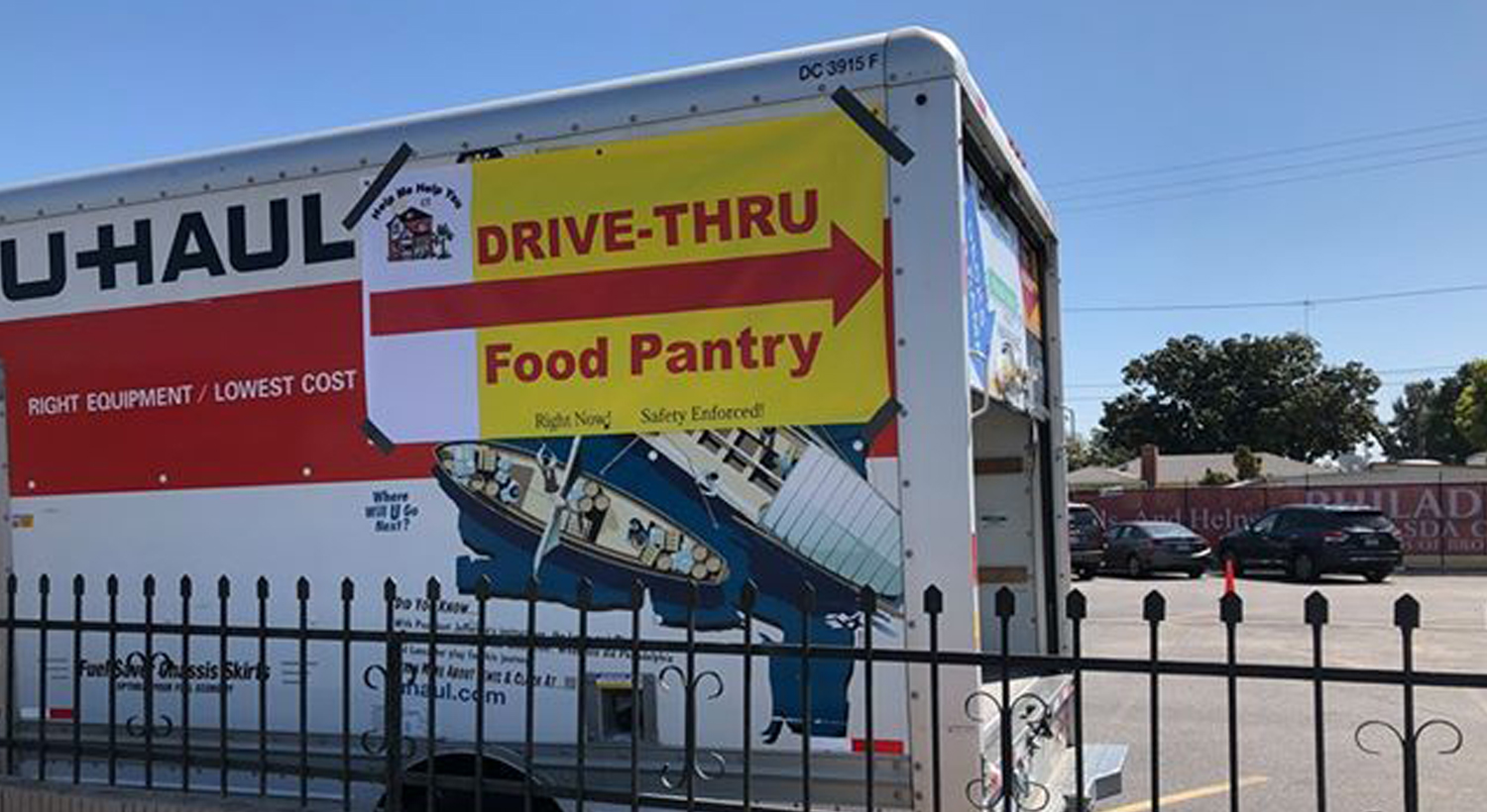 drive thru food pantry truck banner